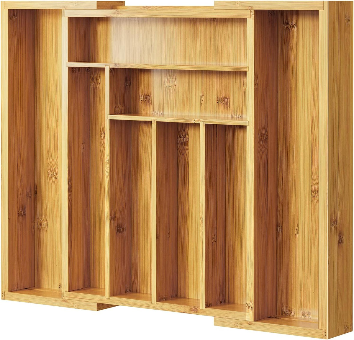 Expandable Bamboo Cutlery Drawer Tray - main view