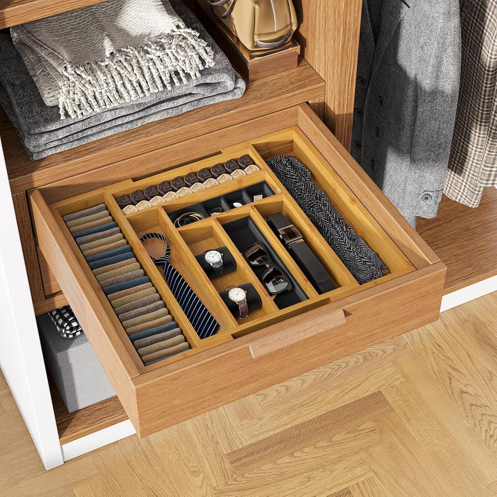 Expandable Bamboo Cutlery Drawer Tray - view 2