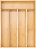 Five-Compartment Bamboo Cutlery Tray - main view
