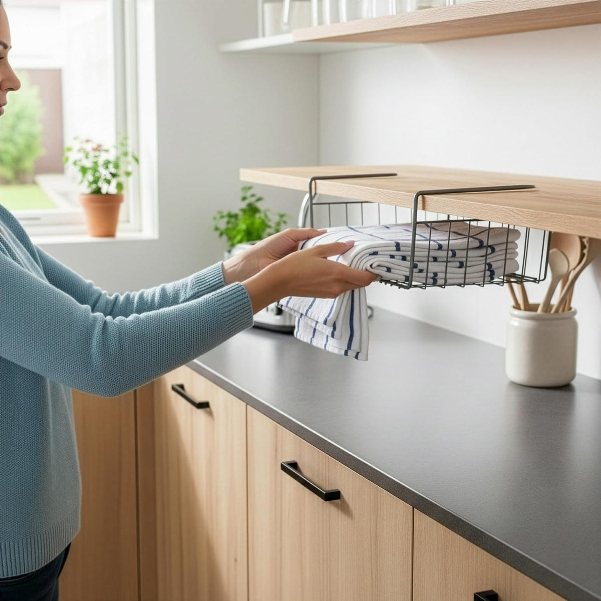 Under-Shelf Wire Cabinet Basket - view 2