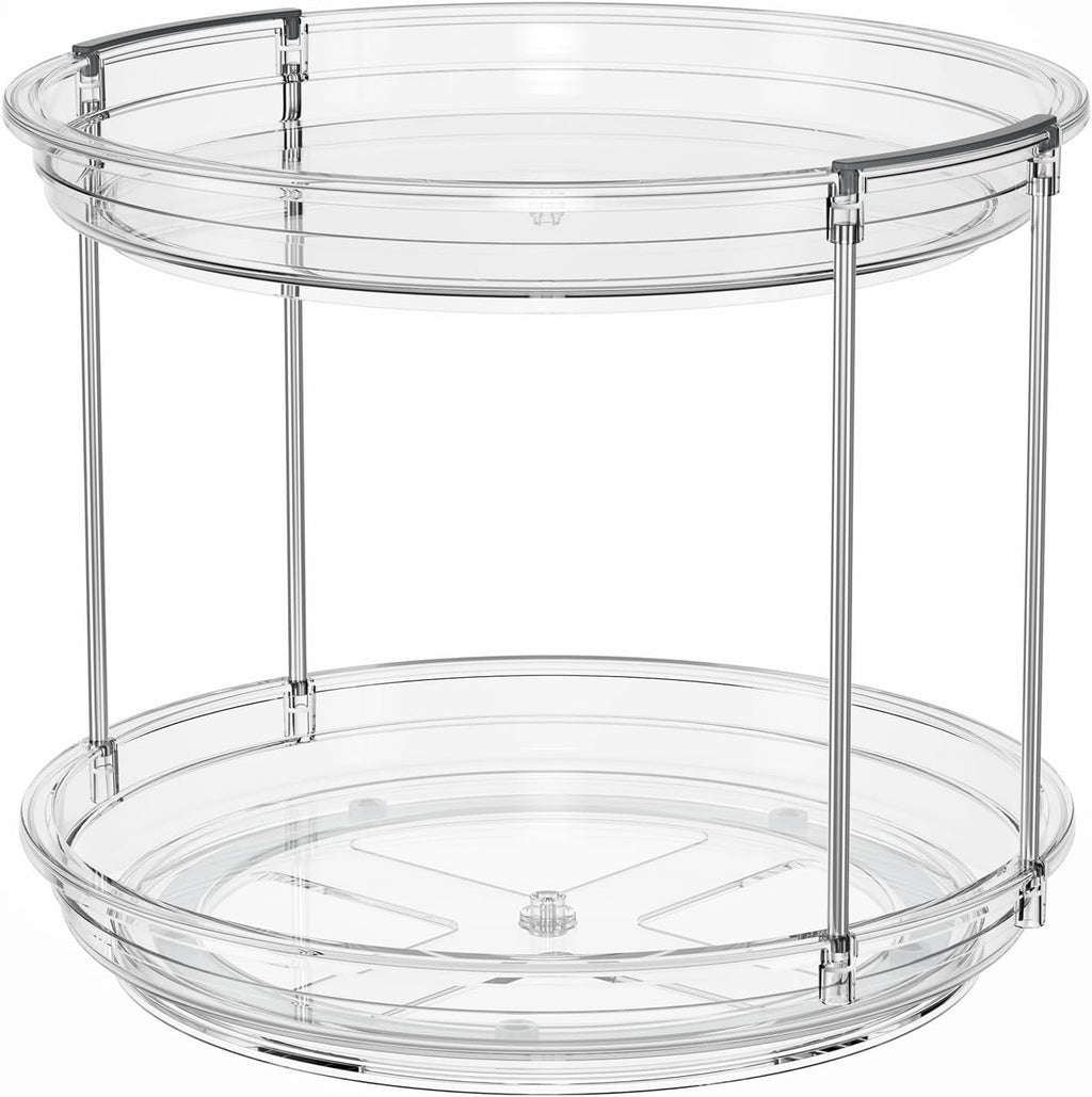 Clear Two-Tier Rotating Spice Tray - main view