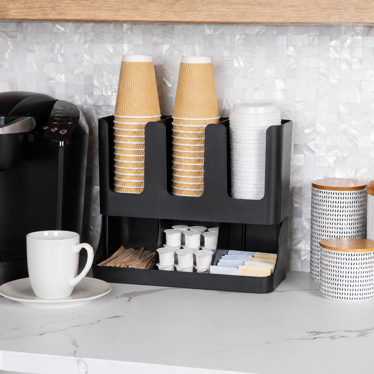Six-Compartment Countertop Cup Organizer - view 2