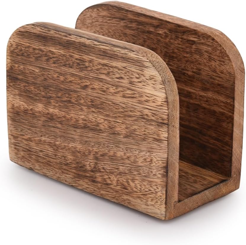 Mango Wood Upright Napkin Holder - main view