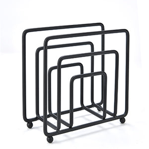 Matte Black Metal Upright Napkin Holder - main view
