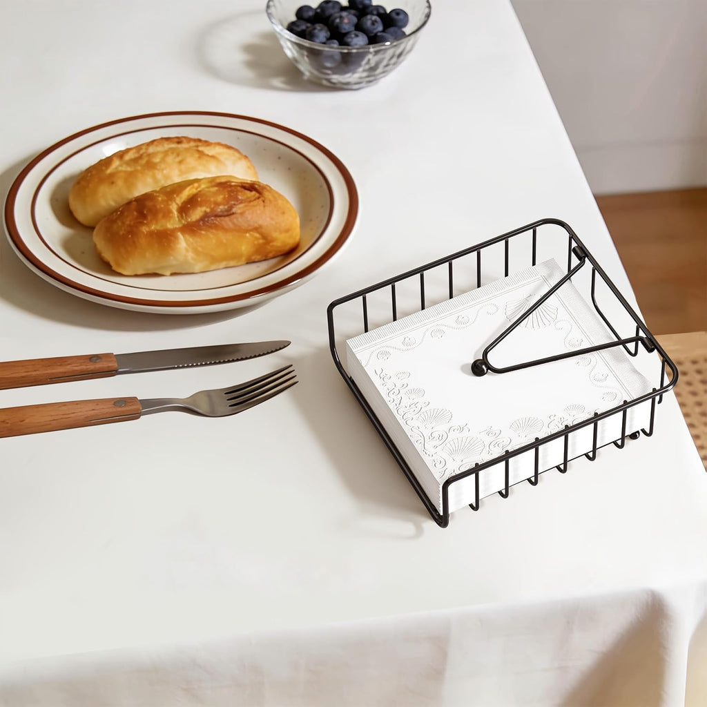 Black Iron Weighted-Arm Napkin Holder - view 2