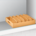 Bamboo Cabinet Lid Organizer with Adjustable Dividers - main view