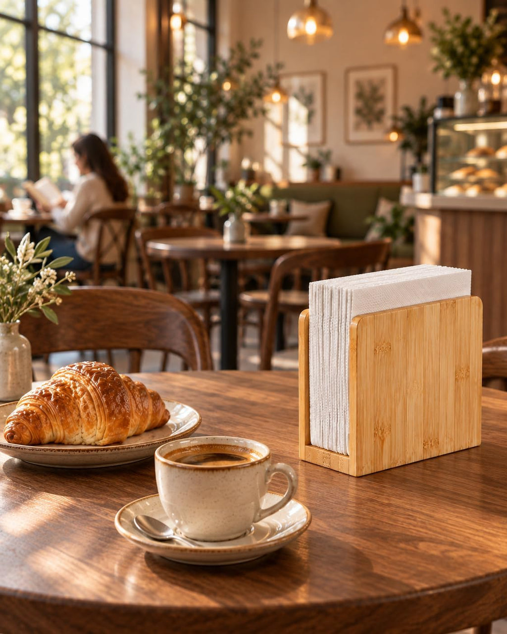 Bamboo Upright Table Napkin Holder - view 2