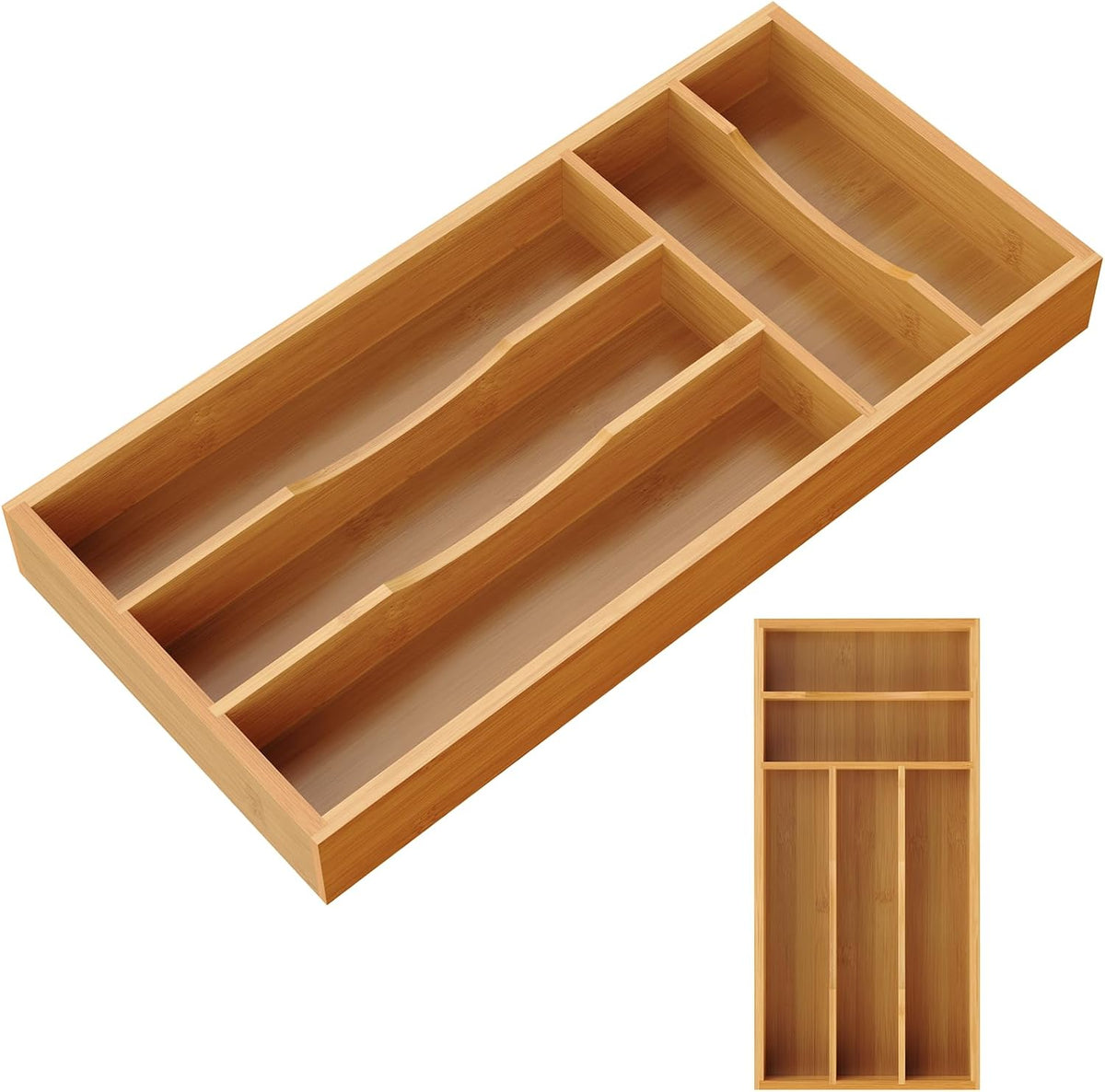 Small Bamboo Cutlery Drawer Tray - main view