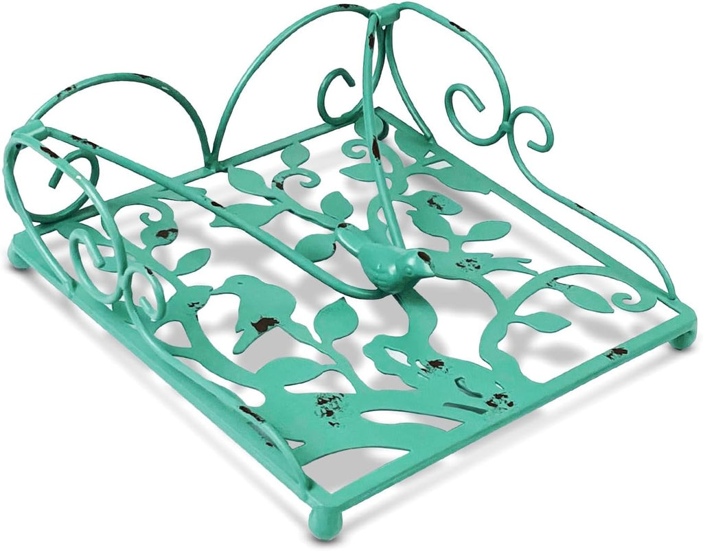 Rustic Green Metal Table Napkin Holder - main view
