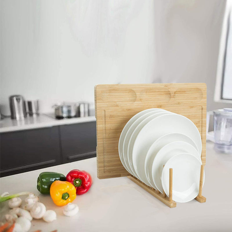 Bamboo Plate and Cutting Board Rack - view 2