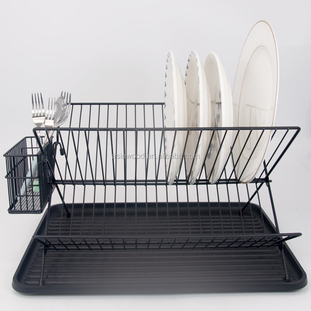Black X-Shaped Dish Drying Rack - view 2