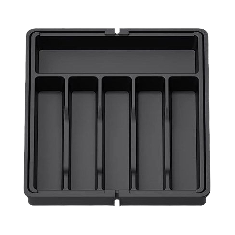 Black Expandable Cutlery Drawer Organizer - main view