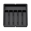 Black Expandable Cutlery Drawer Organizer - main view