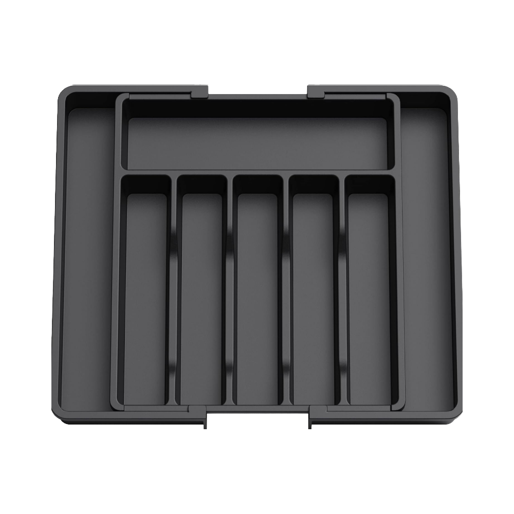 Black Expandable Cutlery Drawer Organizer - view 2