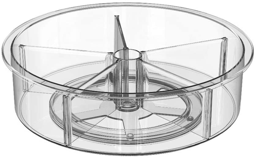 Clear Rotating Cabinet Organizer with Removable Dividers - view 2
