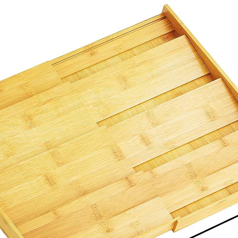 Expandable Four-Tier Bamboo Spice Drawer Organizer - main view