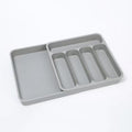 Gray Expandable Cutlery Drawer Organizer - main view