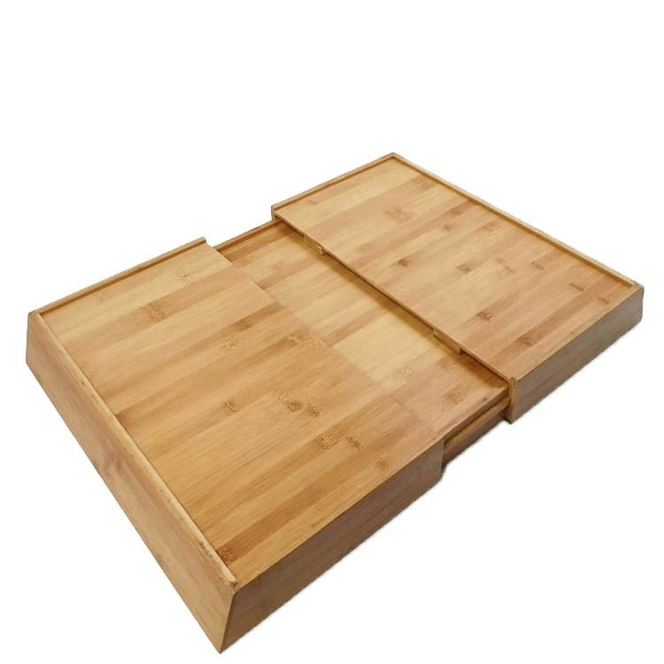 Expandable Bamboo Cutlery Drawer Tray - view 2