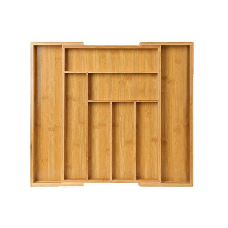 Expandable Bamboo Cutlery Drawer Tray - main view