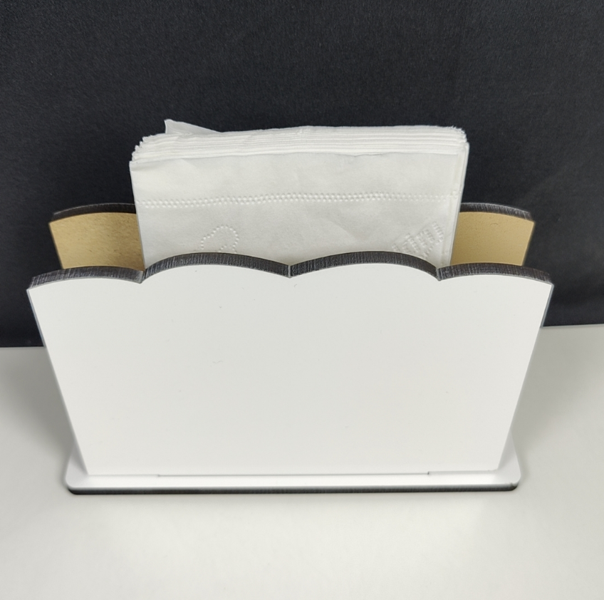 White MDF Napkin Holder - view 2